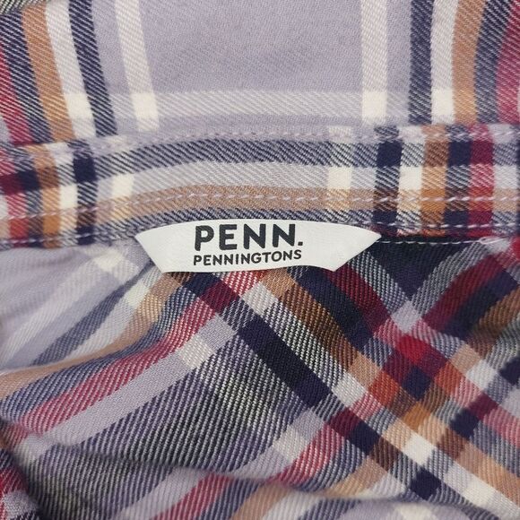 Womans Penningtons Button Down Plaid sz 3X Top - Picture 10 of 13